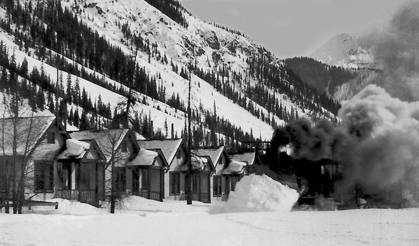 Silverton Northern Locomotive Clearing Snow From Mainline Track Into Eureka Along What Was Saguache Street, 1927 