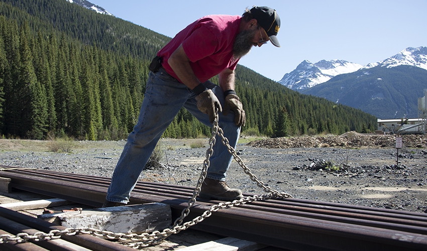 Unloading Rail in Silverton